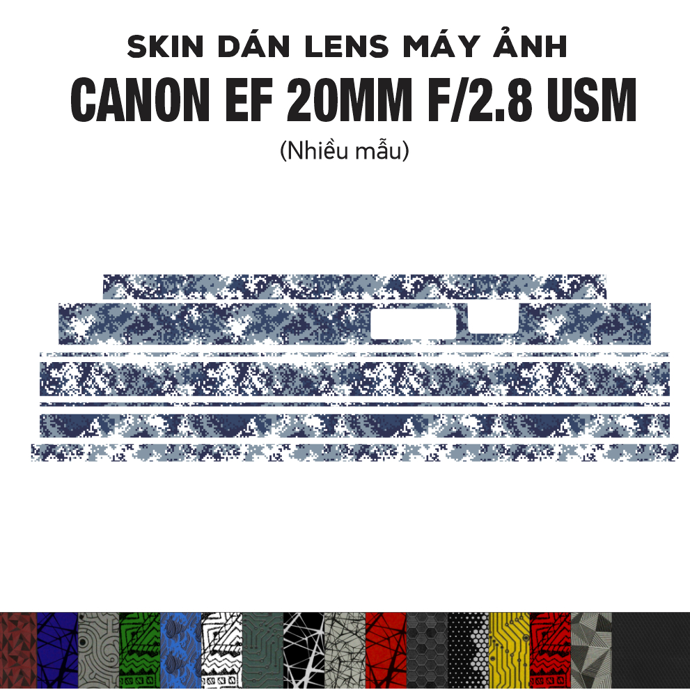 CANON EF 20MM F/2.8 USM เลนส์สกิน | สติกเกอร์ฟิล์ม 3ม ลายนูนคุณภาพสูงสําหรับเลนส์