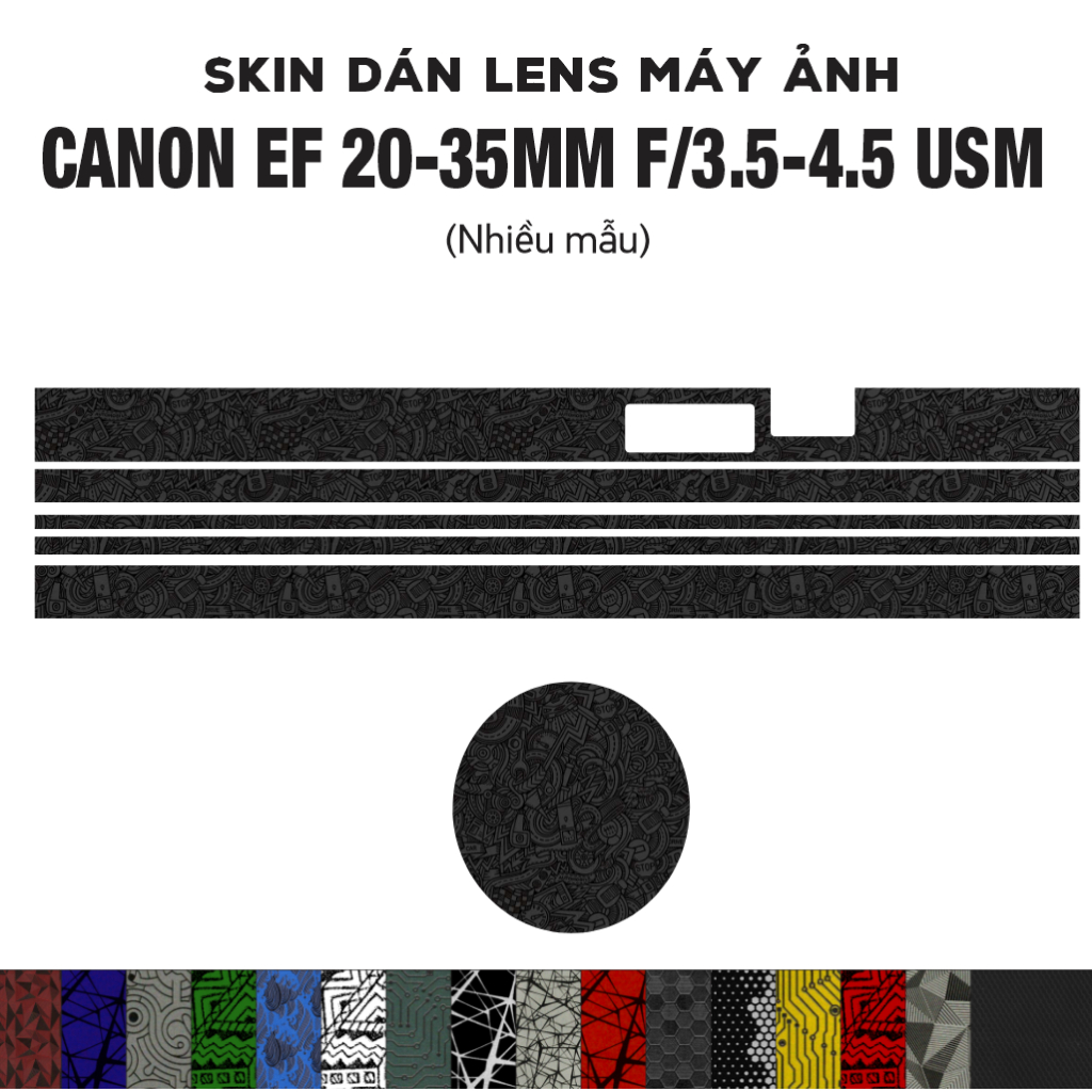 CANON EF 20-35MM F/3.5-4.5 USM ผิวเลนส์ | สติกเกอร์ฟิล์ม 3ม ลายนูนคุณภาพสูงสําหรับเลนส์