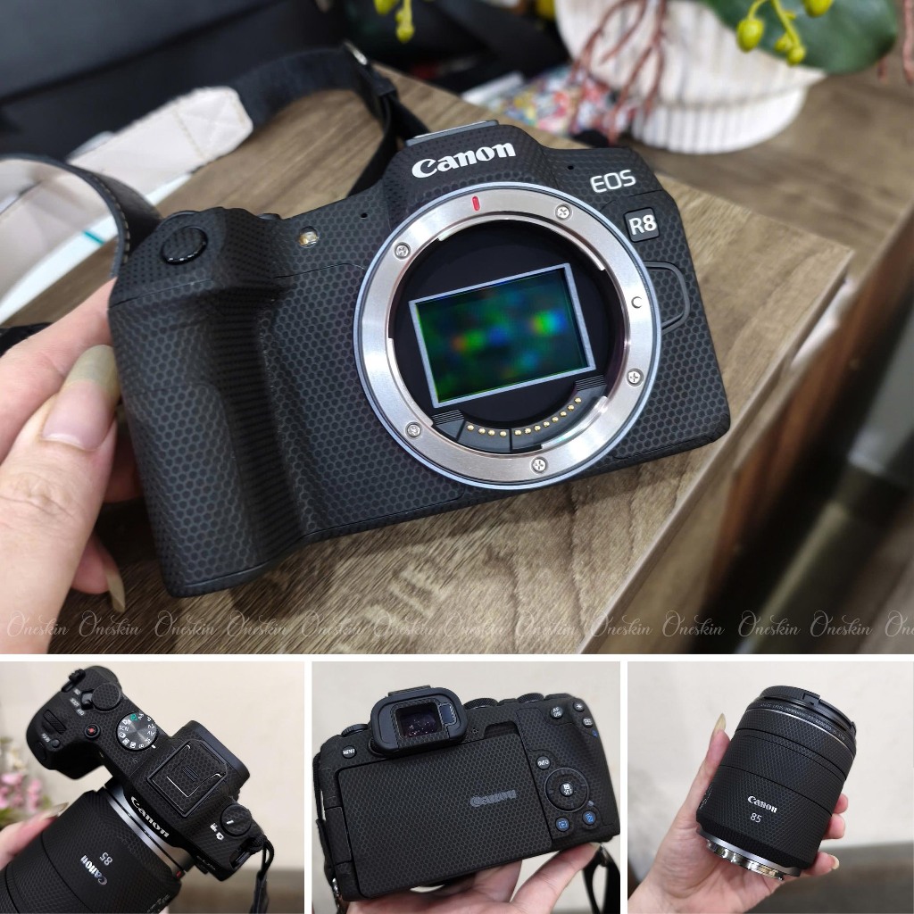 Skin 3M Matrix Black Body - เลนส์ Canon Rp,R,R3,R5,R5II,R6,R6II,R7,R8 | แม่พิมพ์ตัด ซีเอ็นซี ติดง่าย