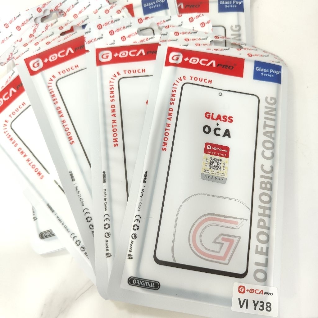Vivo Y38 / Y58 / Y200 / Y300 กระจกเคลือบโทรศัพท์ oca