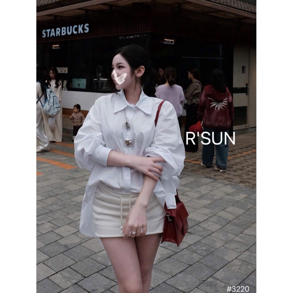เสื้อเชิ้ตดอกเคมีเลียหลวม QC สุดฮอต (มีในสต็อก)