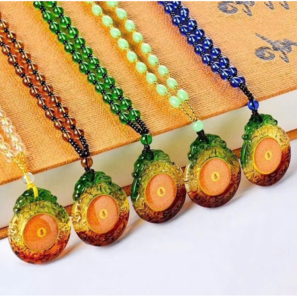 ประดิษฐ์ Lapis lazuli Shurangama Sutra สร้อยคอ