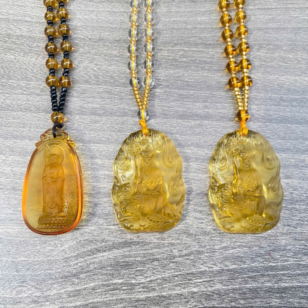 สร้อยคอพระโพธิสัตว์ Ksitigarbha ทําจากประดิษฐ์ Lapis lazuli