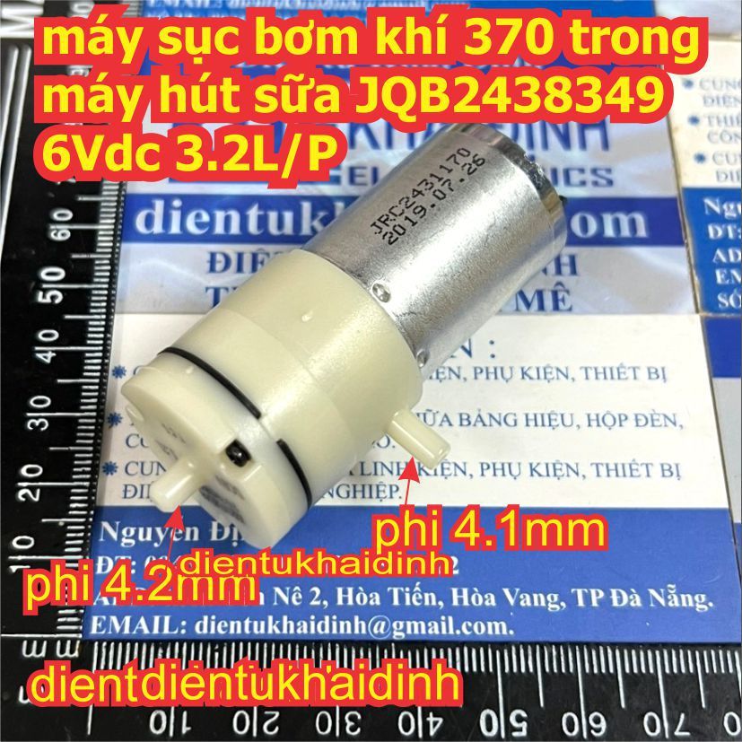 ปั๊มลมมอเตอร์ DC 370 ในเครื่องปั๊มนม JQB2438349 6Vdc 3.2L/P kde6052