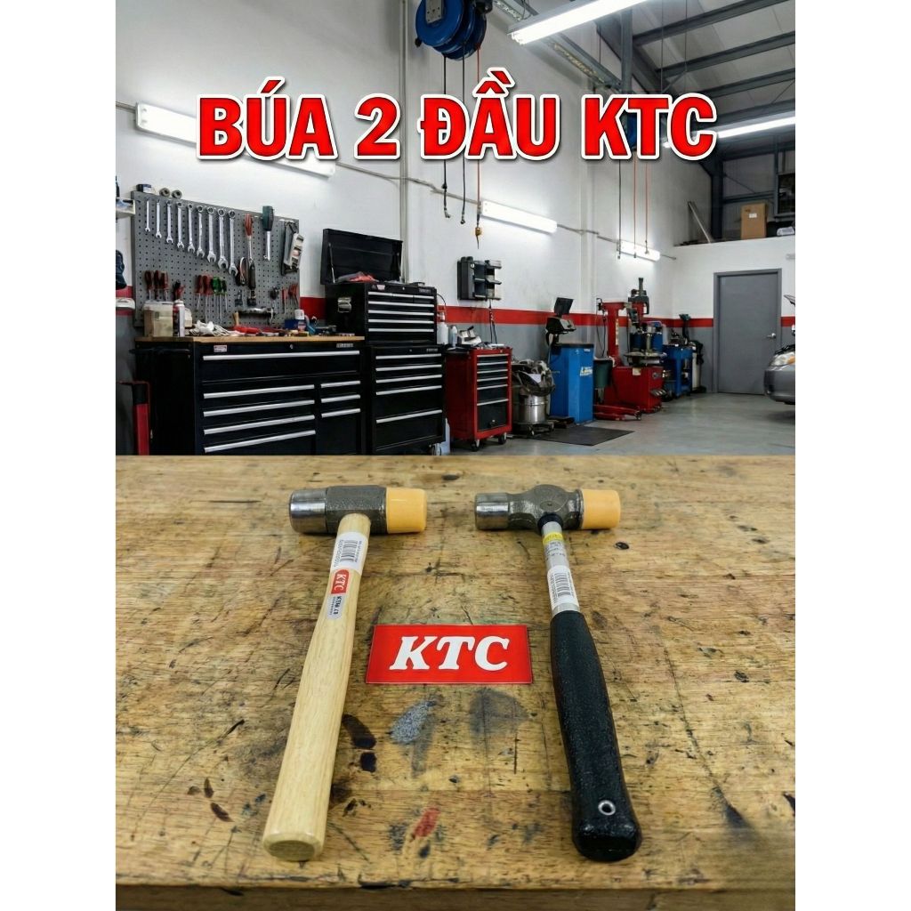 ค้อนรวม 2 หัว KTC ของญี่ปุ่น (UD7-10 / UD6-10) | หัวเหล็ก 1 หัวพลาสติก (ขนาด 1พี)