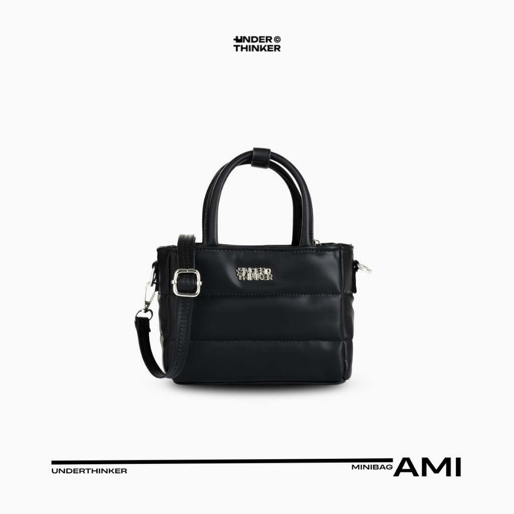 AMI กระเป๋าถือหนัง PU สําหรับผู้ชายและผู้หญิงกระเป๋าสะพายข้างแฟชั่นคุณภาพสูงของแท้ | ใต้ดินเกอร์