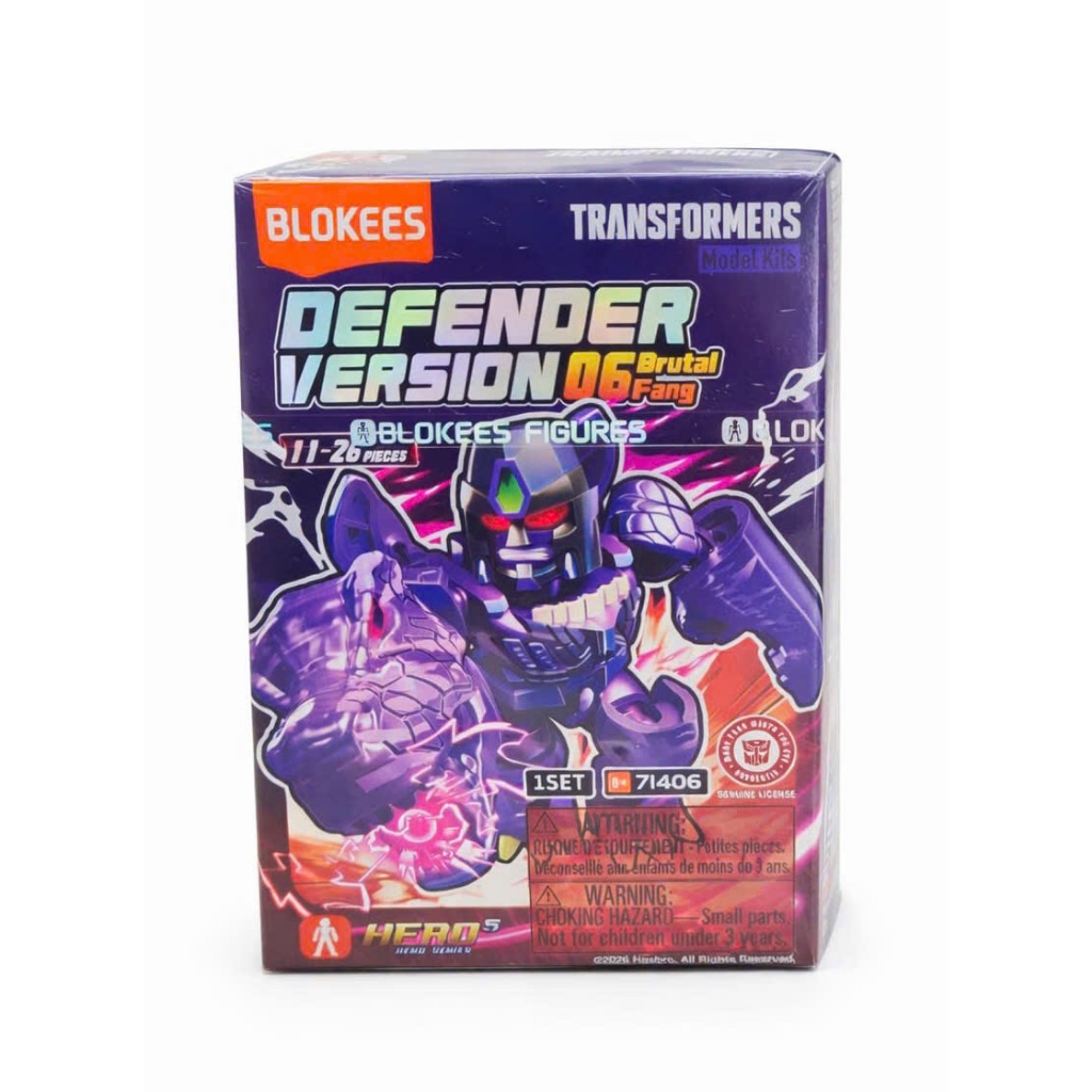 ของแท้ชุดประกอบของเล่น Blokees Transformers Defender เวอร์ชัน 06 Brutal Fang 71406 - DV06
