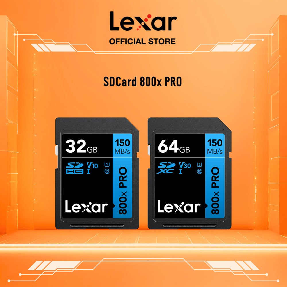 [Livestream] Lexar 800x PRO SD การ์ดหน่วยความจําความจุ 32GB-64GB 150MB/s UHS-I U3 เข้ากันได้กับกล้อง
