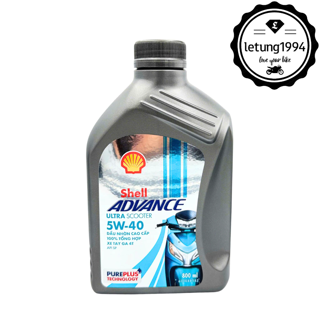 ของแท้ SHELL น้ํามันสกู๊ตเตอร์สังเคราะห์ 100% SHELL Advance Ultra Scooter 5w40