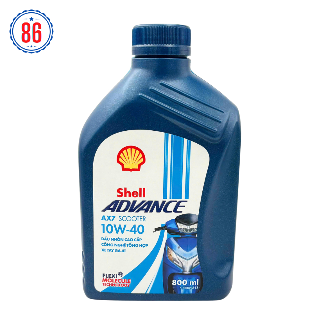Shell AX7 Scooter oil Combo พร้อมฟรี น้ํามันเกียร์เชลล์ รุ่นใหม่ 2025