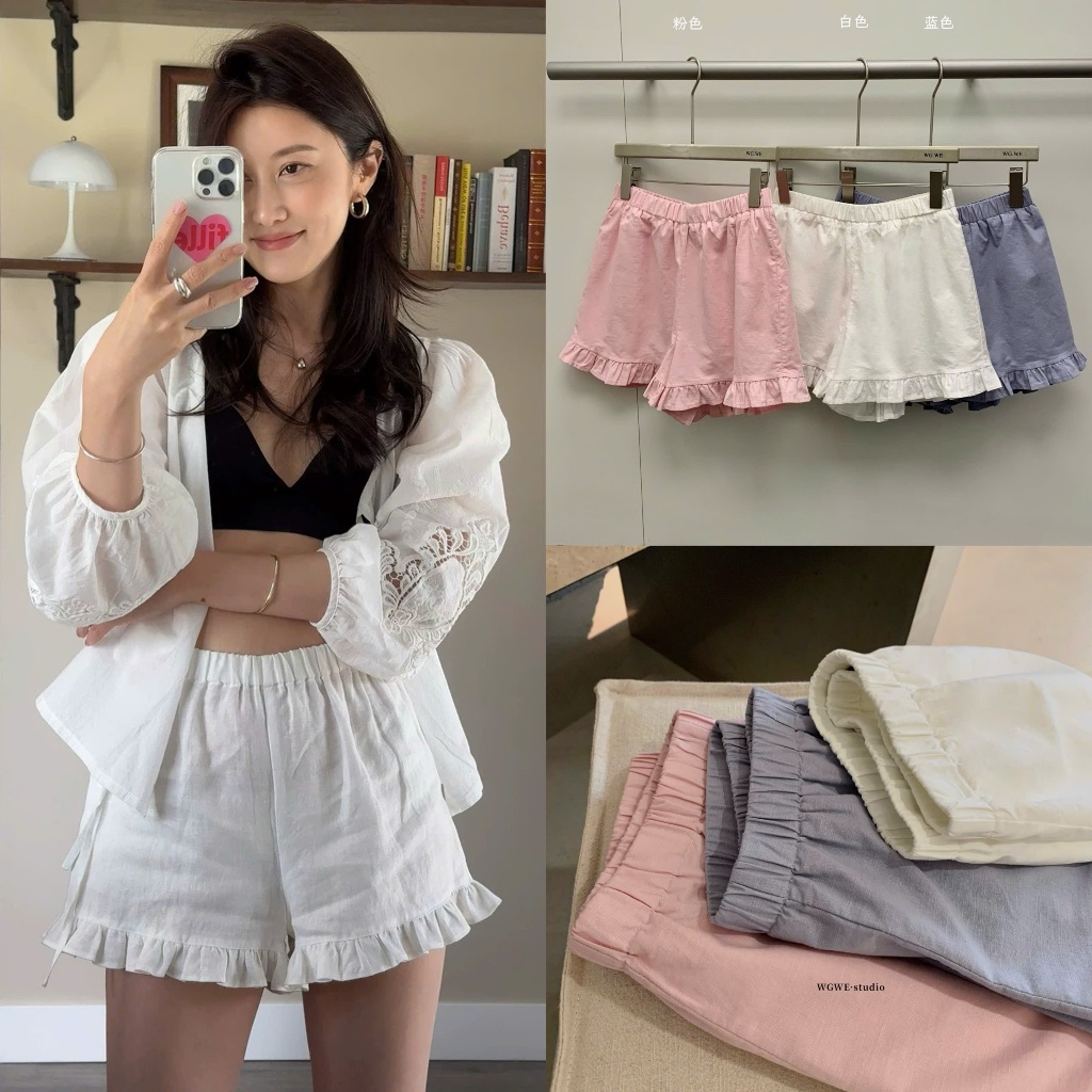 WG.WE W8757 Laneko ruffle Shorts 3 สี