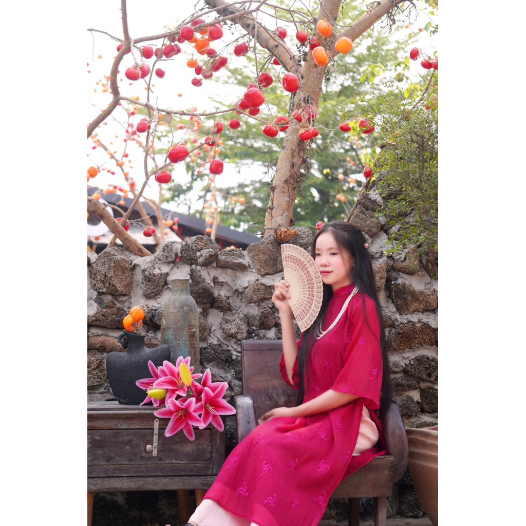 สร้อยคอมุกสําหรับ Tet ao dai สร้อยคอมุกหินญี่ปุ่นห่อ 3 ครั้ง