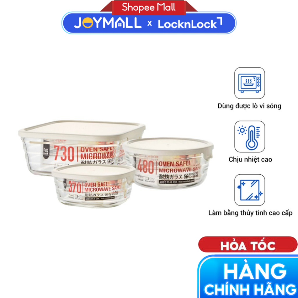 LocknLock Easy Seal Container P-0810 กล่องแก้วพรีเมี่ยม สินค้าแท้ ความจุเยอะ-JoyMall