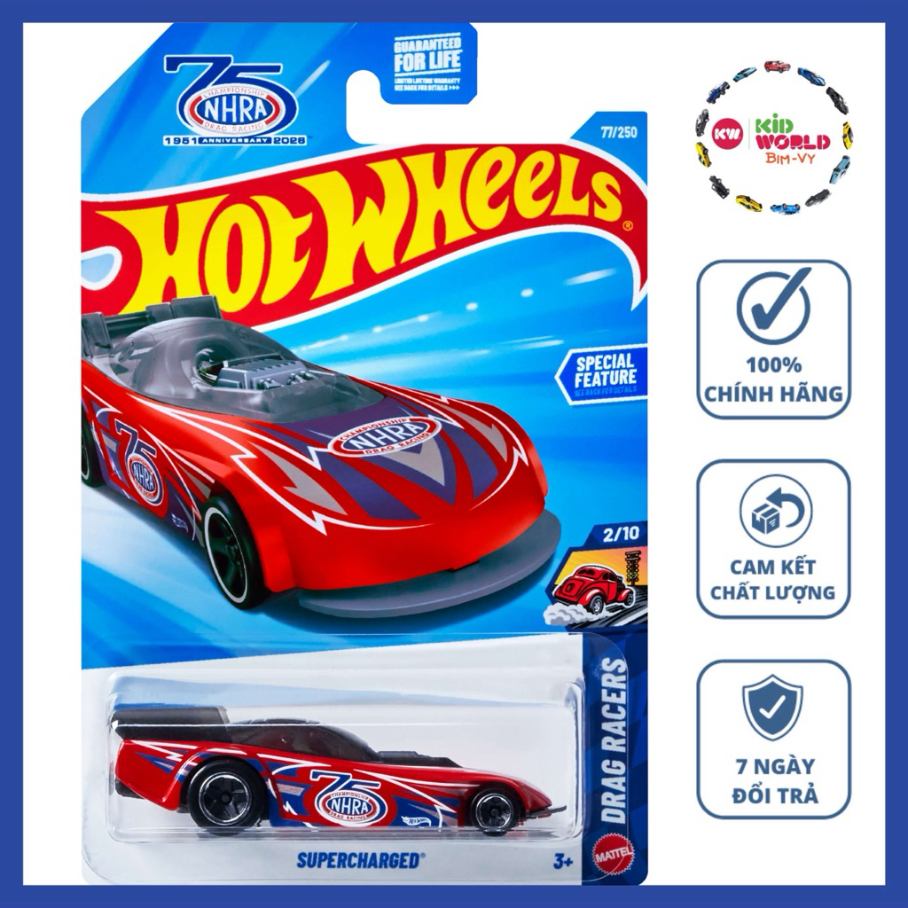 Hot Wheels รถโมเดล Supercharged JJJ41 พื้นฐาน