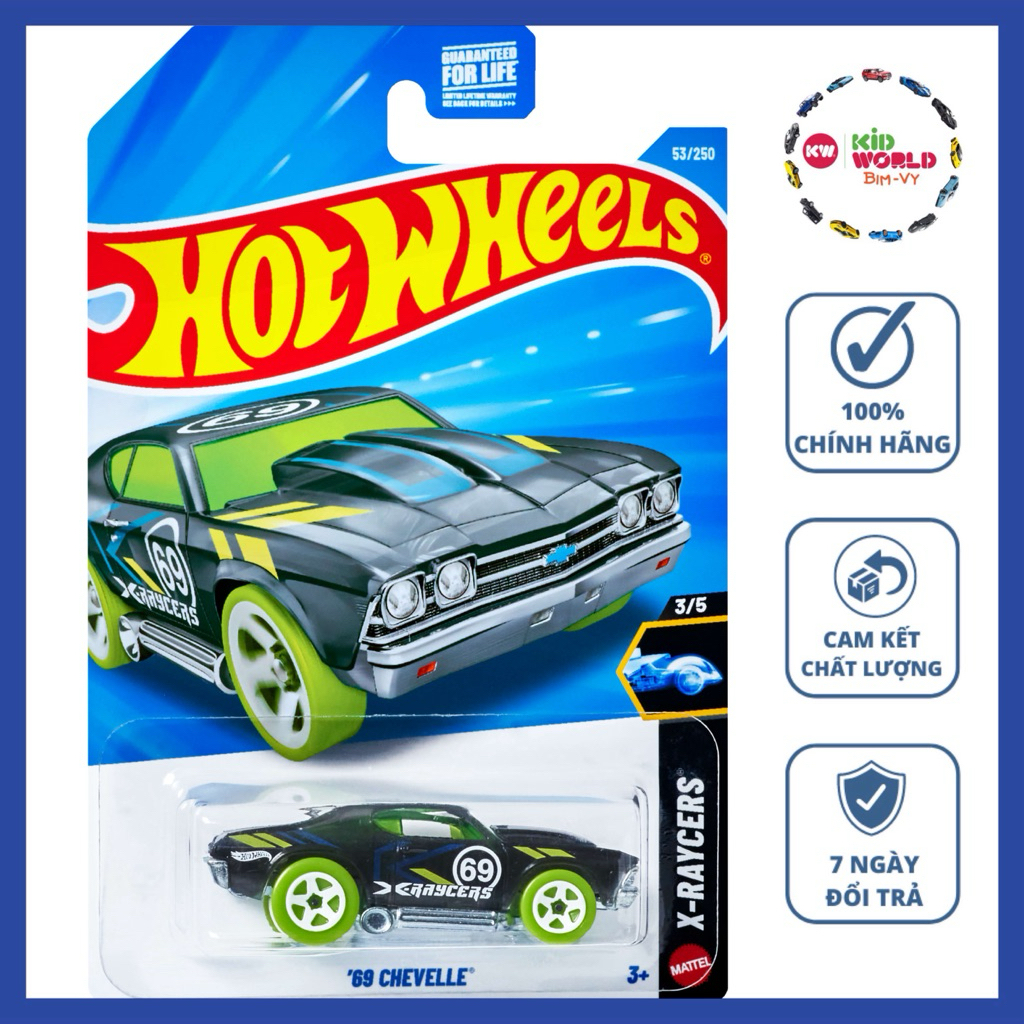 Hot Wheels basic 69 Chevelle JJJ23 รถโมเดล