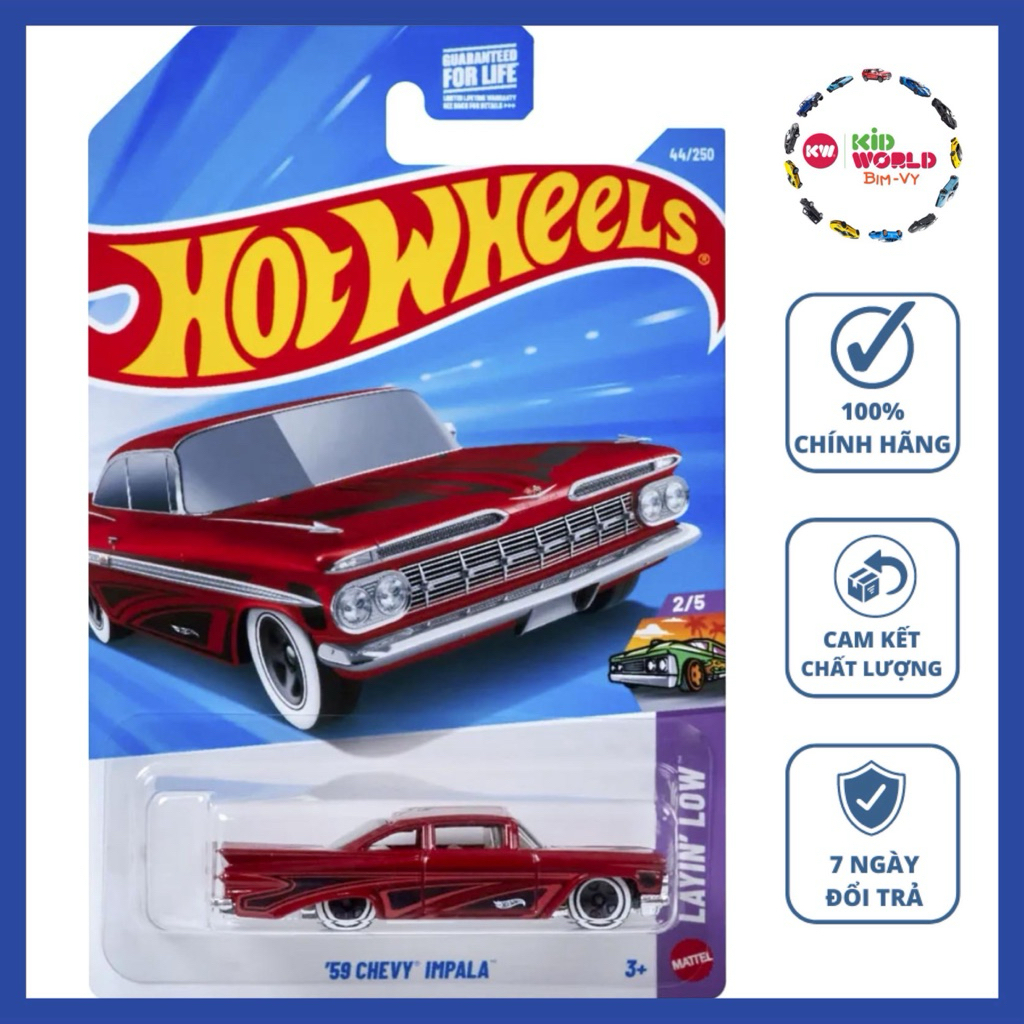 Hot Wheels basic 59 Chevy Impala JJJ15 รถโมเดล