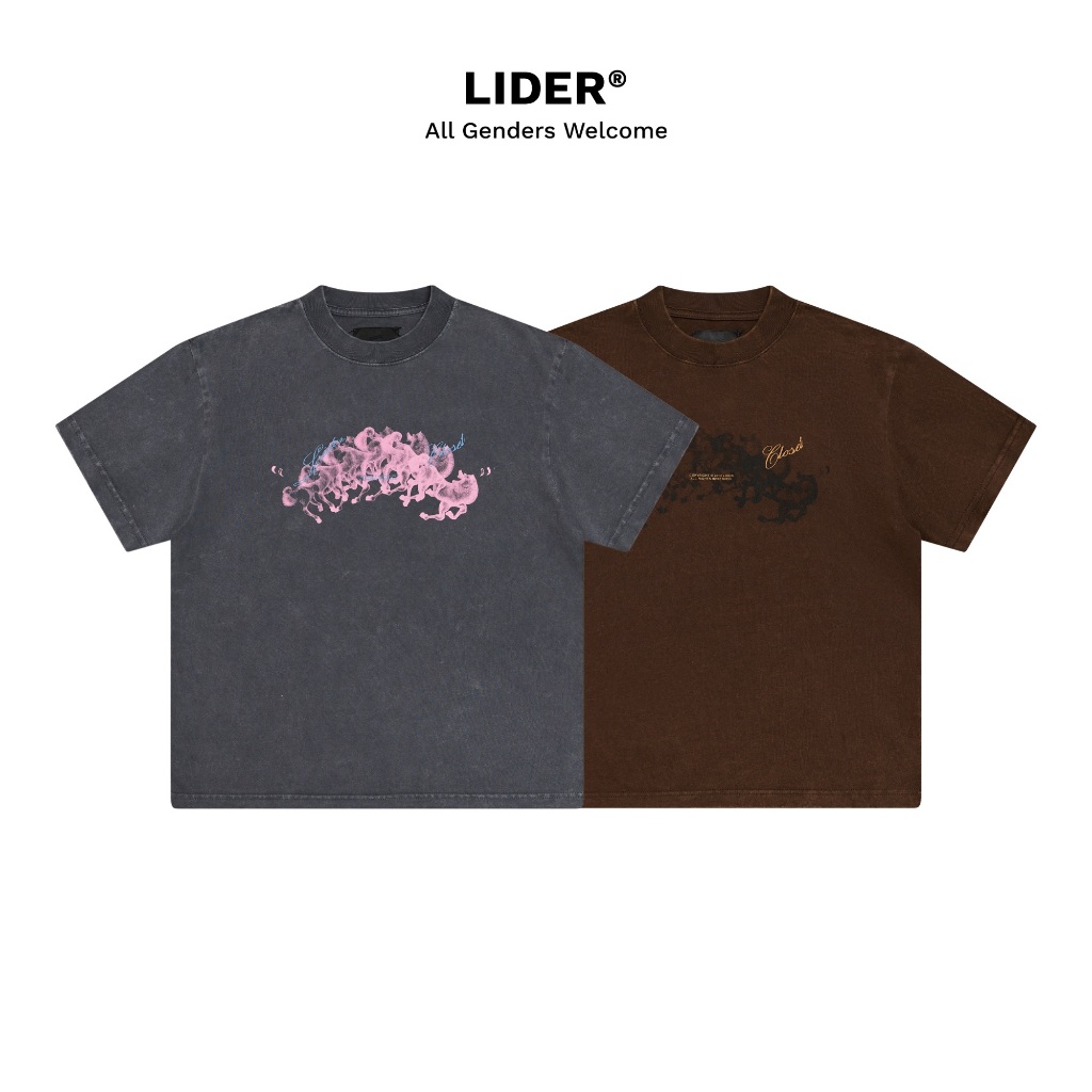 LIDER EIGHT FORWARD TEE เสื้อยืดดีไซน์ม้าแขนสั้น Unisex