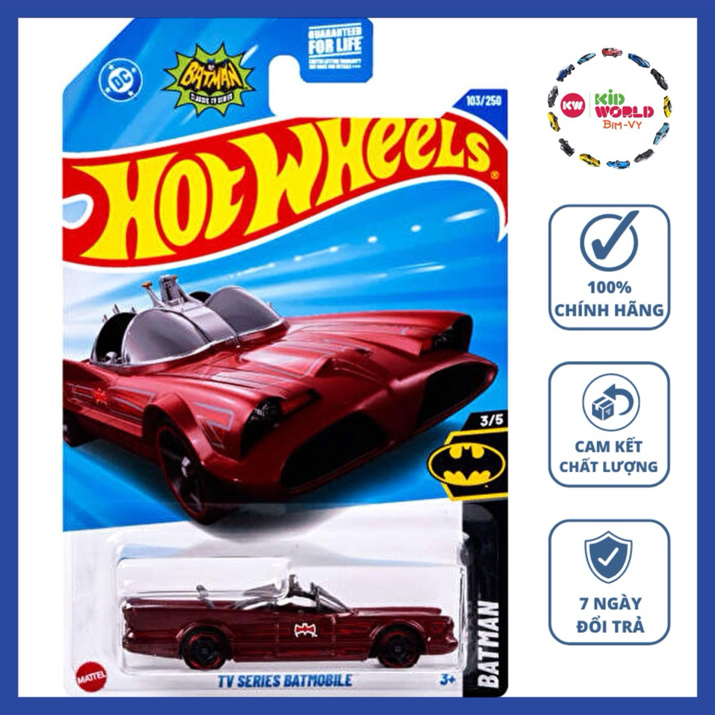 Hot Wheels basic Batman TV Series Tele Batmobile HYY05 รถโมเดล