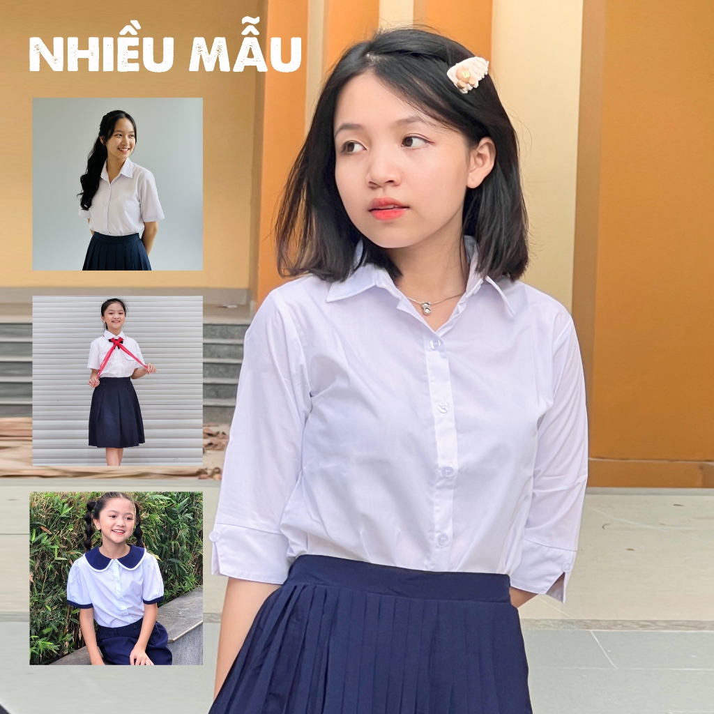 เสื้อนักเรียนหญิง ประถม กลาง และ ม.ปลาย ชุดนักเรียนสวยๆสําหรับเด็กผู้หญิงทนทานและสวยงาม