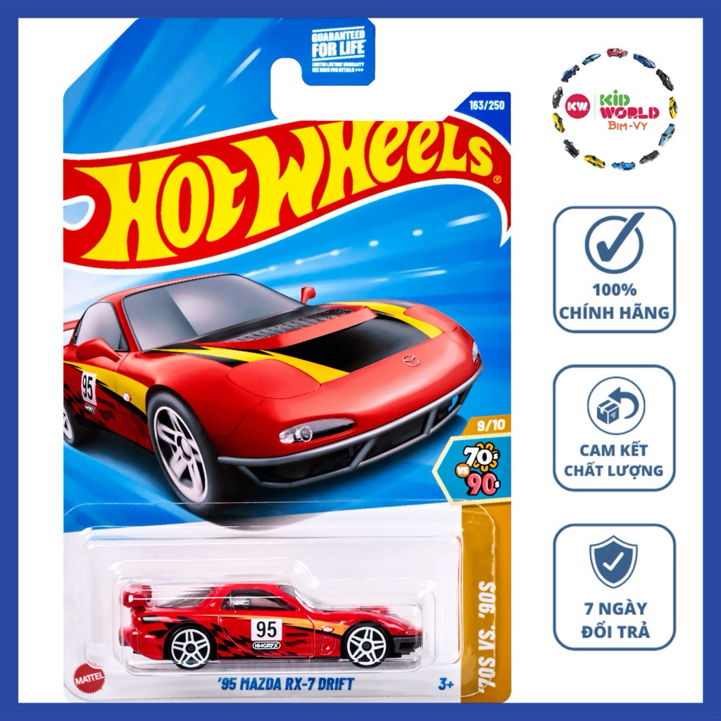 Hot Wheels basic 95 Mazda RX-7 Drift/Deraper JBB57 รถโมเดล