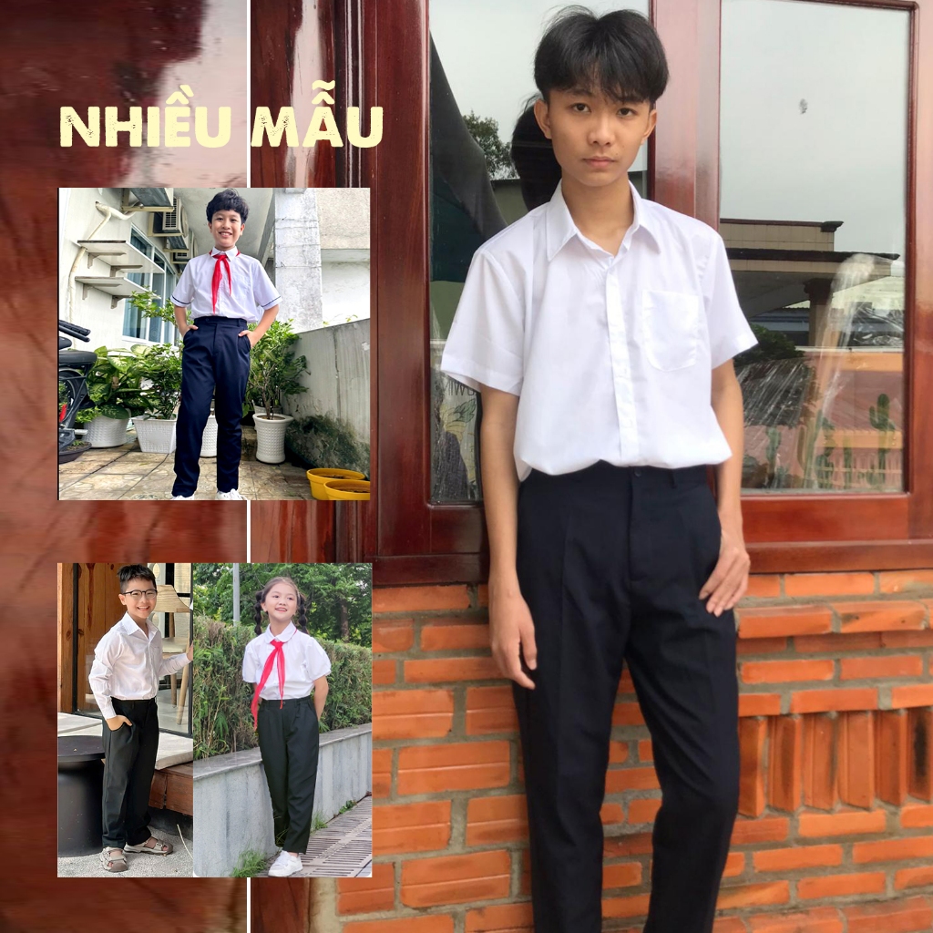 ชุดนักเรียนชาย จาดิน เสื้อพร้อมกางเกง จาก ป.1 ถึง ม.ปลาย