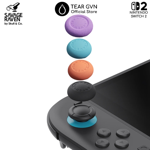 ชุดปุ่ม Analog Savage Raven (Skull & Co) เพิ่มแรงเสียดทานและความไวสําหรับ Nintendo Switch 2
