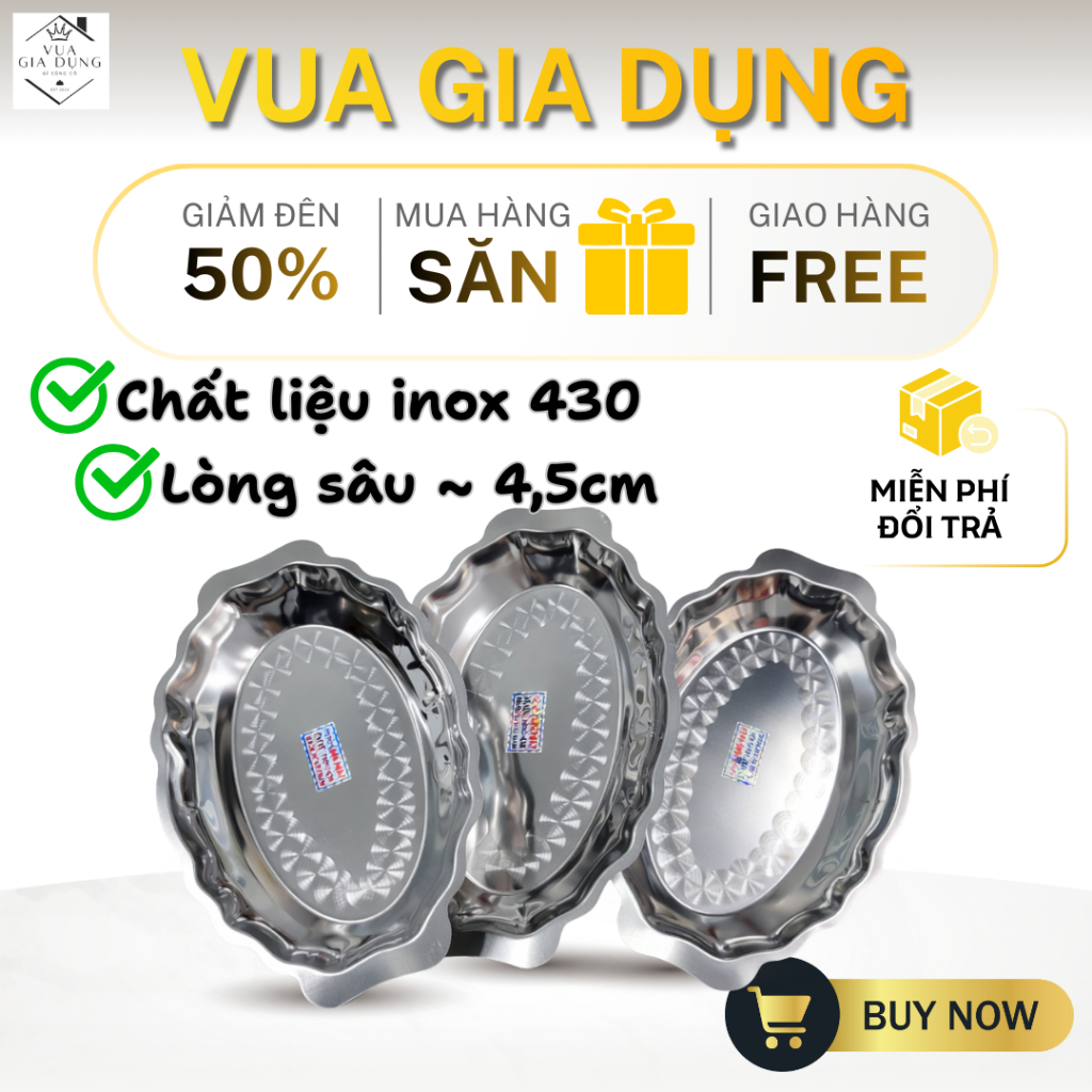 Combo 3 แผ่น Ne สแตนเลส 430 พรีเมี่ยม ขอบคลื่น ป้องกันสนิมที่ทนทานเป็นพิเศษ เมล็ดมะม่วง Ne Pan