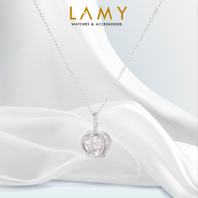 สร้อยคอผู้หญิง LAMY Elegant Crown Necklace สีเงิน 6445