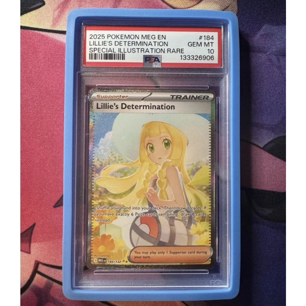 การ์ด PSA 10 GEM MT อังกฤษ LILLIE S DETERMINATION 184/132 d84 10