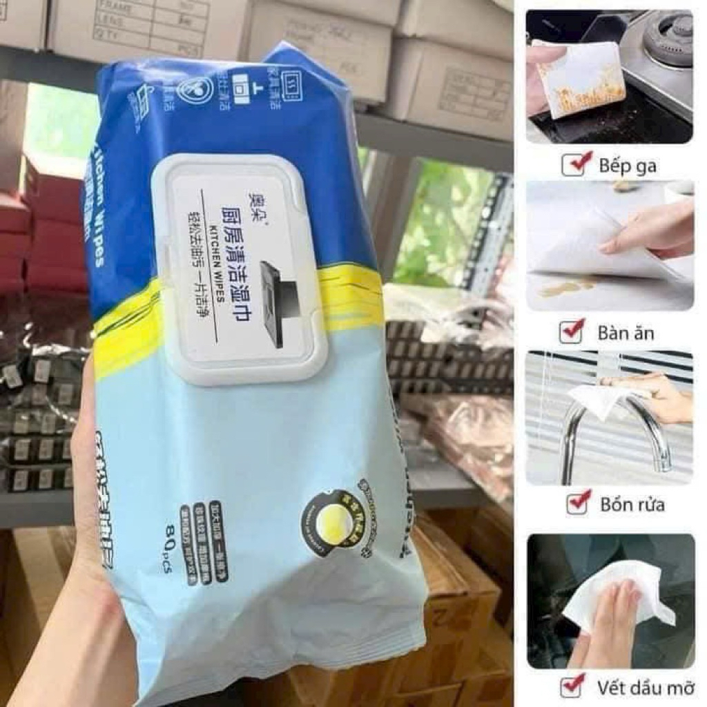 KITCHEN WIPES WET TOWELS 80 ชิ้น