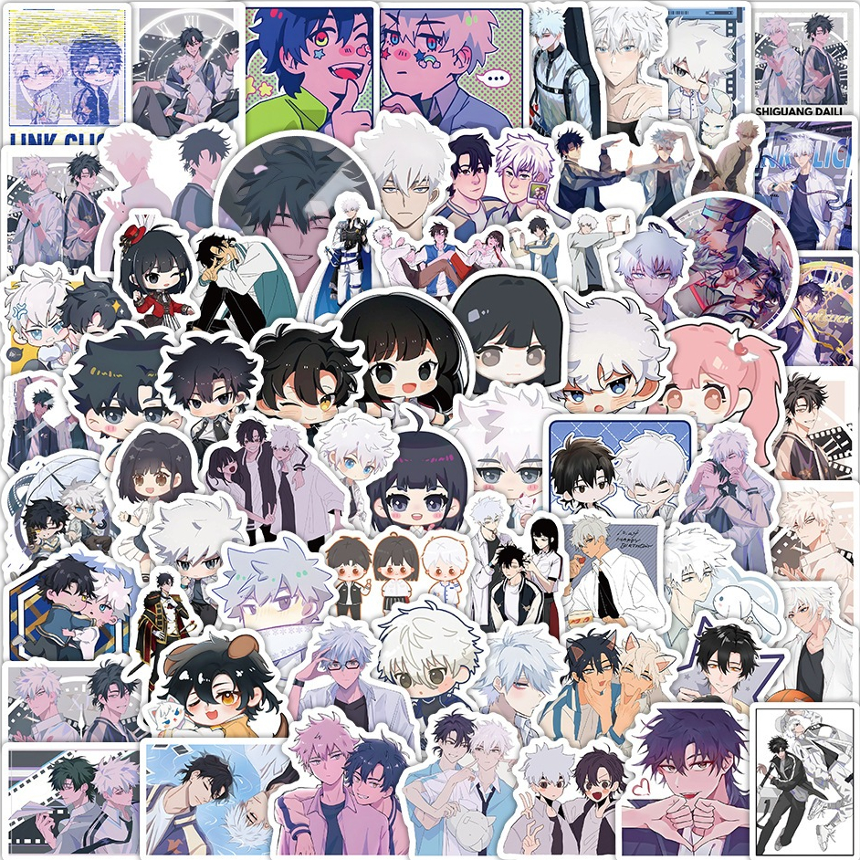 ชุดสติ๊กเกอร์ 100 ชิ้น Link Click Korea Comics BL Manhwa BoyLove สติ๊กเกอร์อนิเมะ