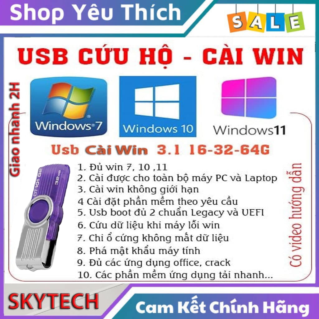 USB พร้อมติดตั้ง Win7-10-11 - Just Next Next ก็จบ