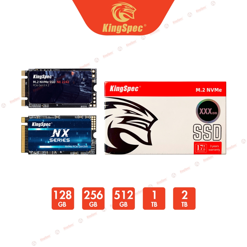 KingSpec M2 2242 NVMe Gen3x4 / Gen3x2 PCIe 3.0 Gen3 SSD ฮาร์ดไดรฟ์ [ NE NXM - Series 2242 ] - สินค้า