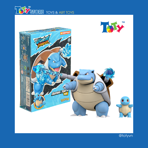 [GENUINE] โมเดล - Squirtle & Blastoise - Keepplay - PP01