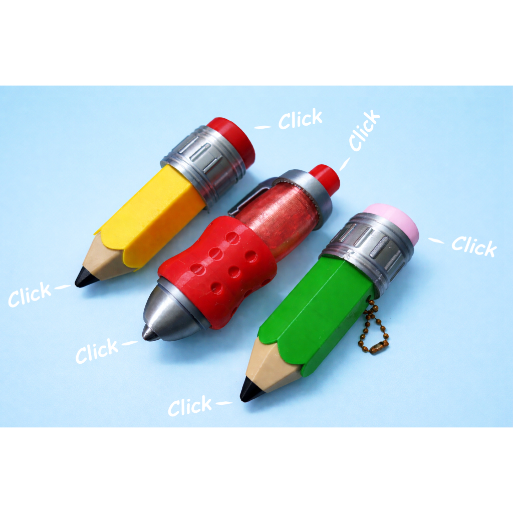 (Back2School Edition) พวงกุญแจดินสอ Fidget Clicker - อุปกรณ์ตกแต่งคลายเครียด