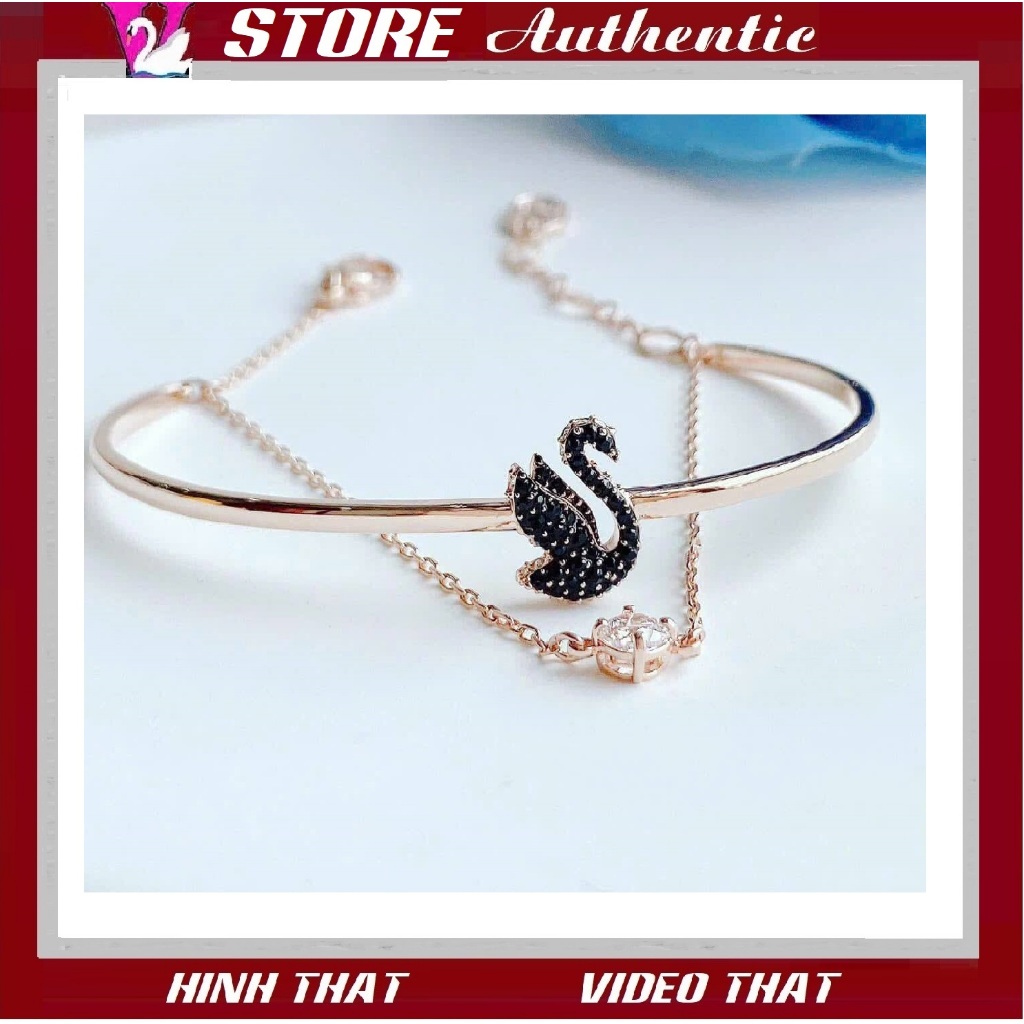 BLACK FASHION BRACELET - 2-LAYER Swan SYMBOL Iconic Swan