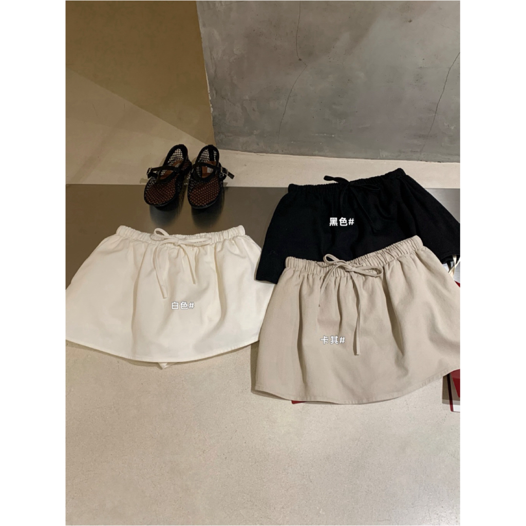 Leva Studio x WGWE | (AVAILABLE) WGWE กระโปรงสีกากีเอวยางยืด มีซับใน