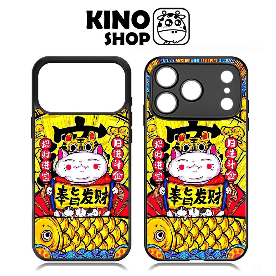 KINOSHOP เคสไอโฟน [ ZL 321 ] พิมพ์ถ่ายเทความร้อน ฝาหลังอะลูมิเนียม ยืดหยุ่น ป้องกันเหลือง สําหรับ iP