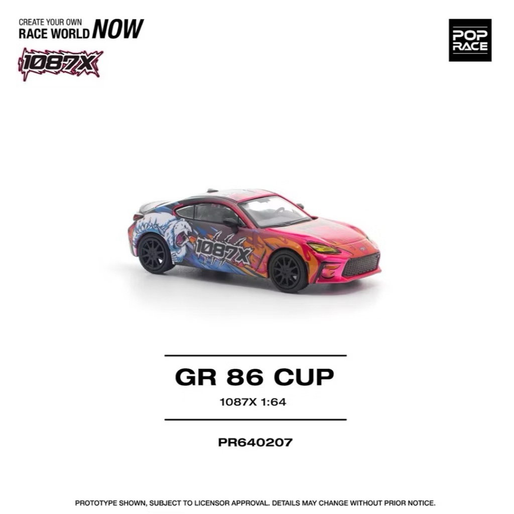 Toyota 1087X GR86 ถ้วยสเกล 1:64 Poprace PR640207