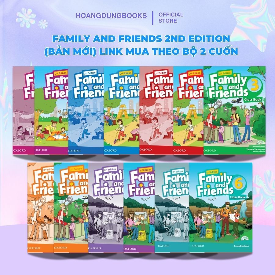 หนังสือภาษาอังกฤษ - Combo of 2 เล่ม: Family And Friends 2nd Edition (Classbook + หนังสือแบบฝึกหัด) (เวอร์ชั่นใหม่)