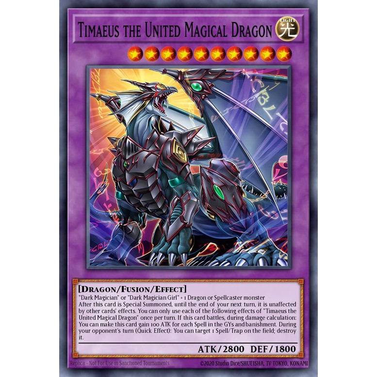 TGT Yugioh การ์ด Yugioh ของแท้ Timaeus the United Magical Dragon MZMU-EN012 TCG UK