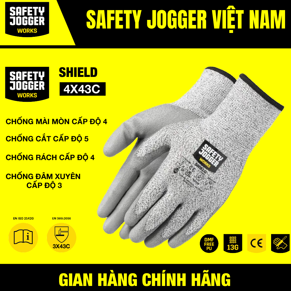 [GENUINE] Safety Jogger Shield ถุงมือกันบาดระดับ 5 ปกป้องมืออย่างปลอดภัย