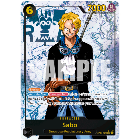 [การ์ดวันพีซ] OP13-120 | เซค | CHARACTER Sabo (ศิลปะทดลอง)