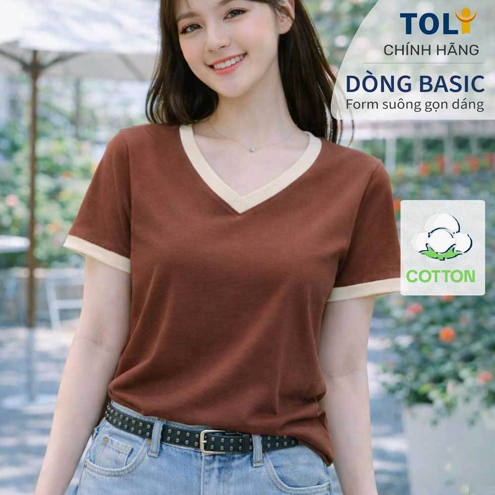 เสื้อยืดคอเต่าผู้หญิงแต่ง TOLI BSA29 - Soft Cotton ทรงเข้ารูป ชํารุดง่ายและสวมใส่ทุกวัน