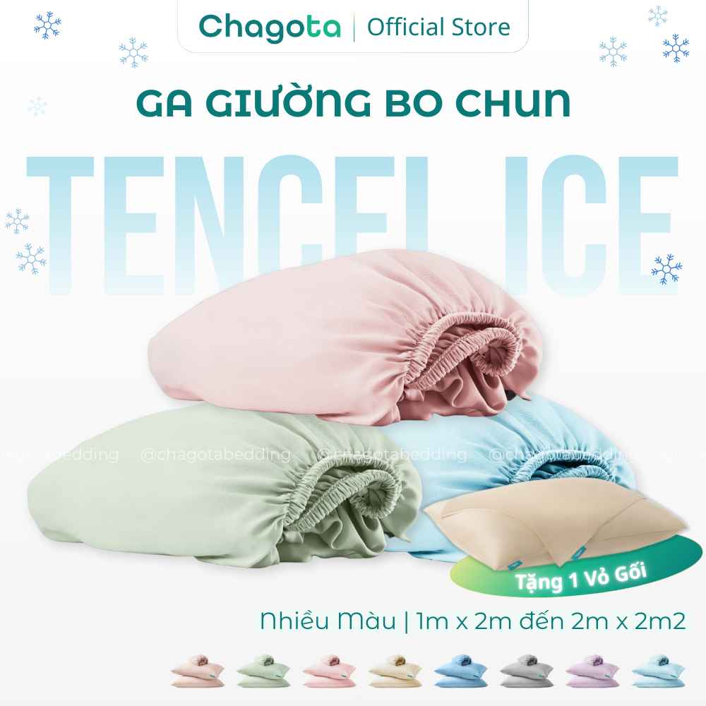 ผ้าปูที่นอน Silk Ice Chagota ขนาด 1mx2m ถึง 2m2x2m พร้อมยางยืด 4 มุม สไตล์เกาหลีเท่ๆ หลายสี