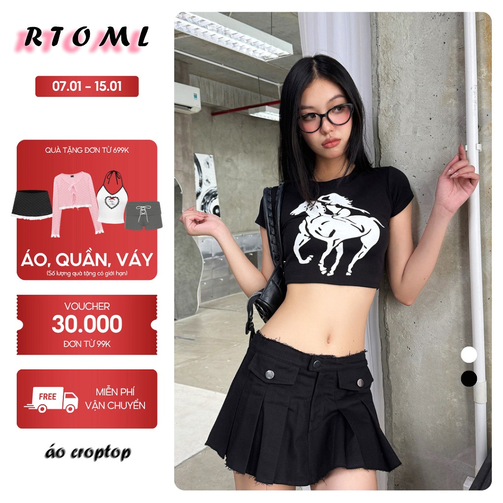 ZEN เสื้อยืดเสื้อครอป babytee พิมพ์ลายเข้ารูปสุด - เสื้อยืด y2k Local Brand - RTOML