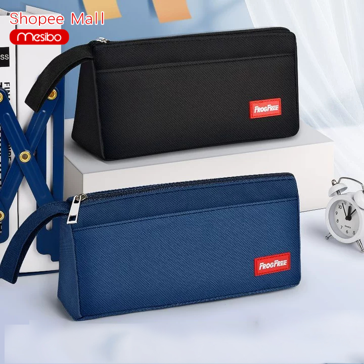 Mesiibo Canvas Pen Bag Simple Eye-shatter Korean Style Multi-channel Canvas Pen Bag