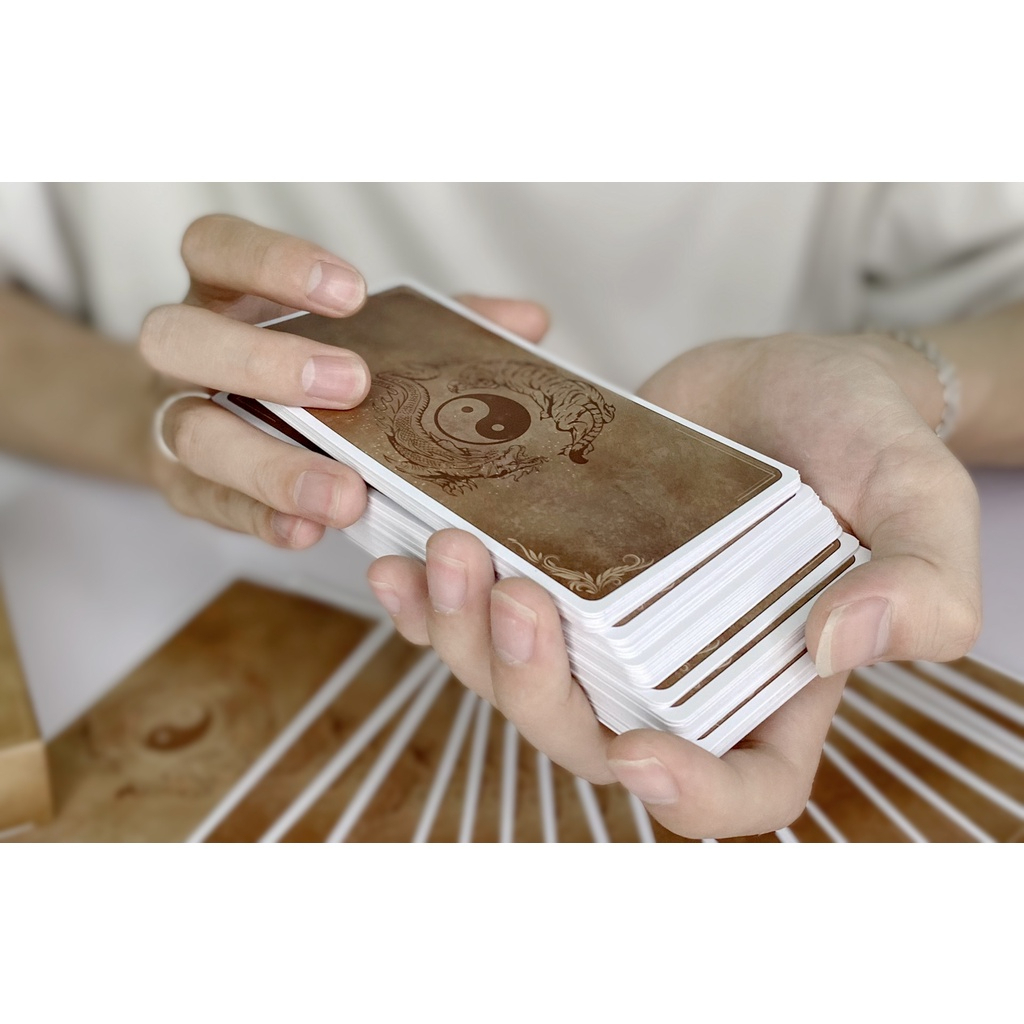 64-Card I Ching Deck - ทดสอบตัวเองแบบโปร่งใส - ชุดสีน้ําตาล