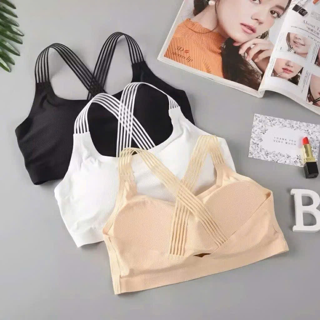 M26 CROSS STRAP BRA -NUDY