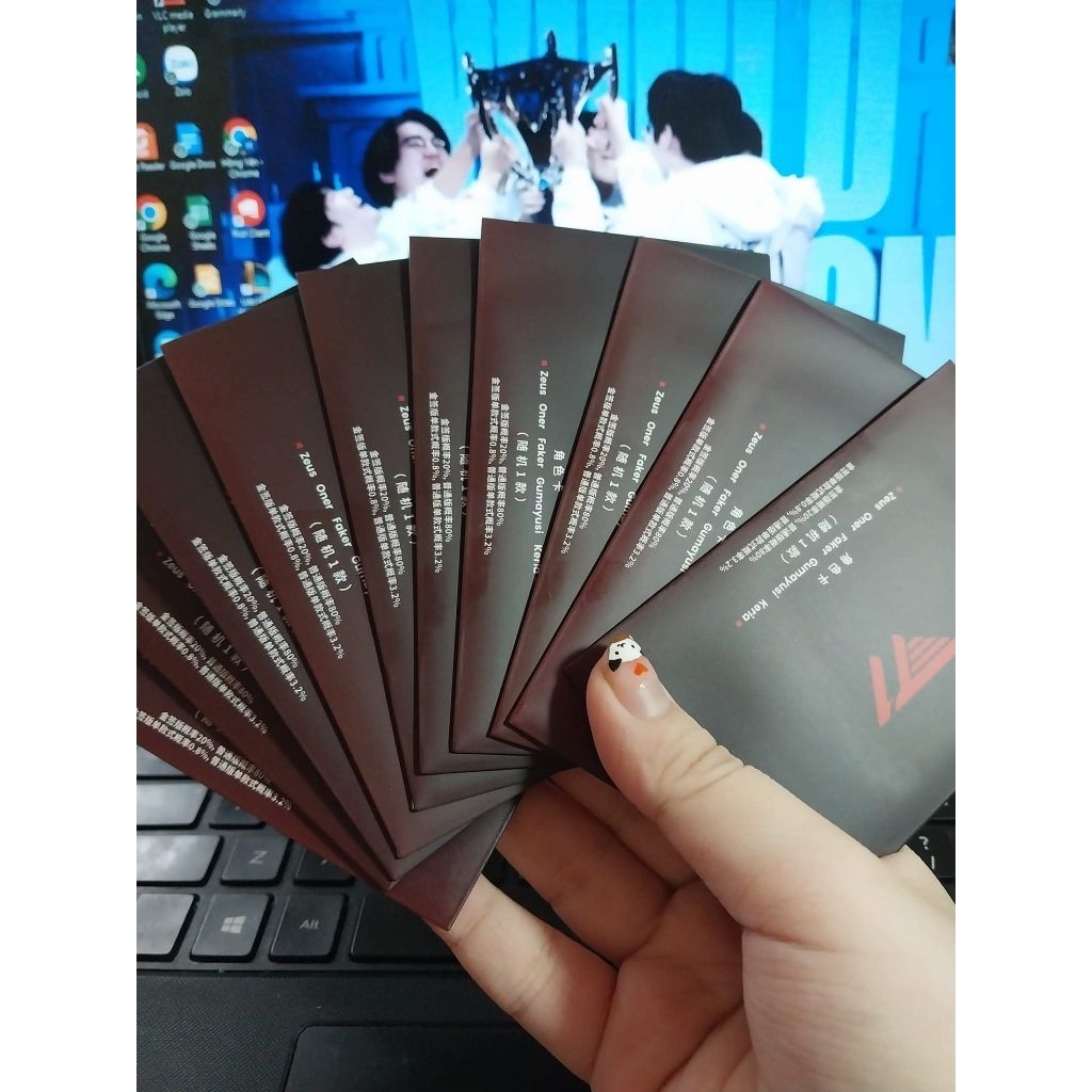 การ์ดแพ็คสุ่ม T1 MSI 2024 เฉิงตู ZOFGK Zeus Oner Faker Gumayusi Keria